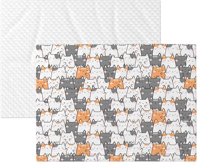 Pet Blanket,Warming Ultra Soft Warming Mat for Indoor Pet Beds & Furniture Reversible Blanket Machine Washable 27.6 * 19.7Inch,Cute Animals Pattern