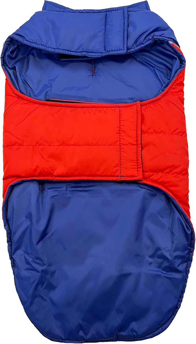 Pets First NHL New York Rangers Puffer Vest for Dogs & Cats, Size Large. Warm, Cozy, and Waterproof Dog Coat, for Small and Large Dogs/Cats. Best NHL Licensed PET Warming Sports Jacket