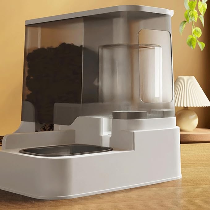 Large Capacity Automatic Water Dispenser and Food Bowl for Cats Dogs Food Container 2in1 Pet Watering and Feeding Supply Automatic Feeder