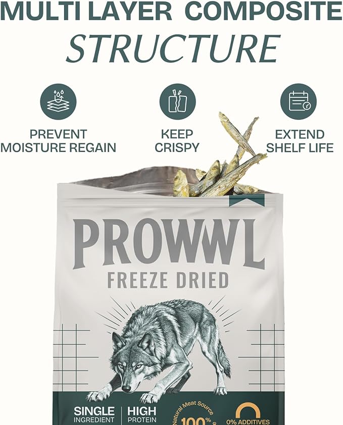 Freeze Dried Minnows Cat & Dog Treats for Training, Healthy High Protein Limited Single Ingredient Pet Food Snacks for Small, Medium, and Large Dogs Cats (Raw Minnows, 3oz)