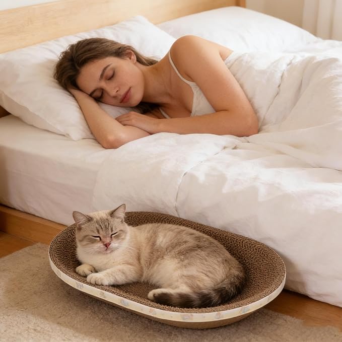 Cat Cardboard Scratcher - Funny Corrugated Furniture Protector,Cat Scratcher Bed Pet Supplies - for Small Large Kitten Play Sleep Outdoor Home Living Room Bedroom Floor