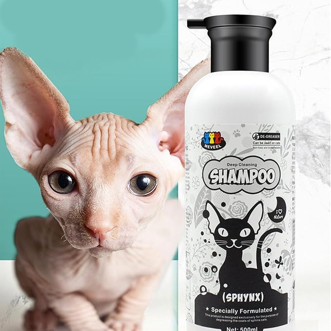 Kitten Shampoo Oil Control (500ml) for Sphinx Cats Oil Control Soothing Shampoo for Sphinx Hairless Cats Pet Supplies for Dogs