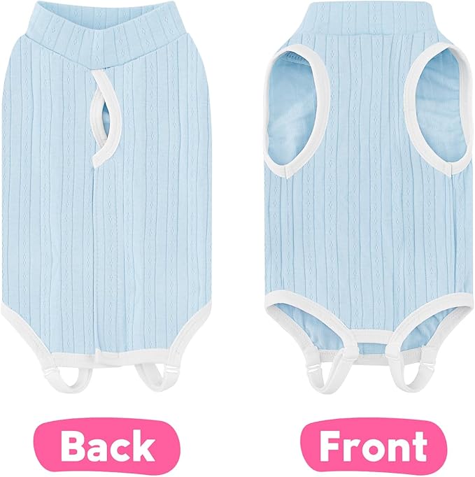 Coppthinktu Cat Recovery Suit for Female Cats After Spay, Breathable Cat Onesie Kitten Onesie Bodysuit, Cat Surgery Recovery Suit for Abdominal Wounds Anti Licking E-Collar Alternative