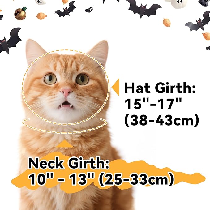 Cat Costume for Halloween Pet Sailor Outfit Navy Hat with Sailor Collar for Small Dogs/Dolls/Cats