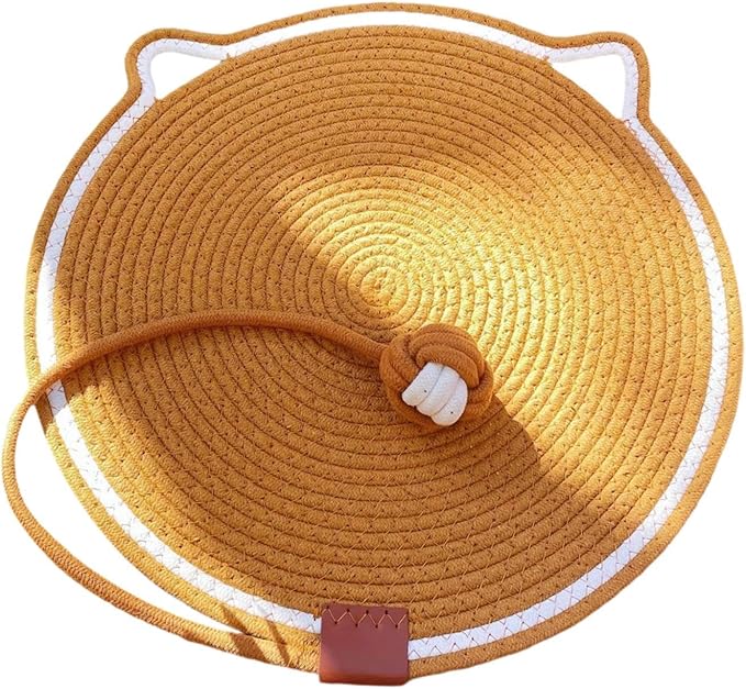 Cat Scratch Scratching Pad Lightweight Sleeping Bed Anti Slip for Sofa Couch Floor with Ball Furniture Protector, Caramel