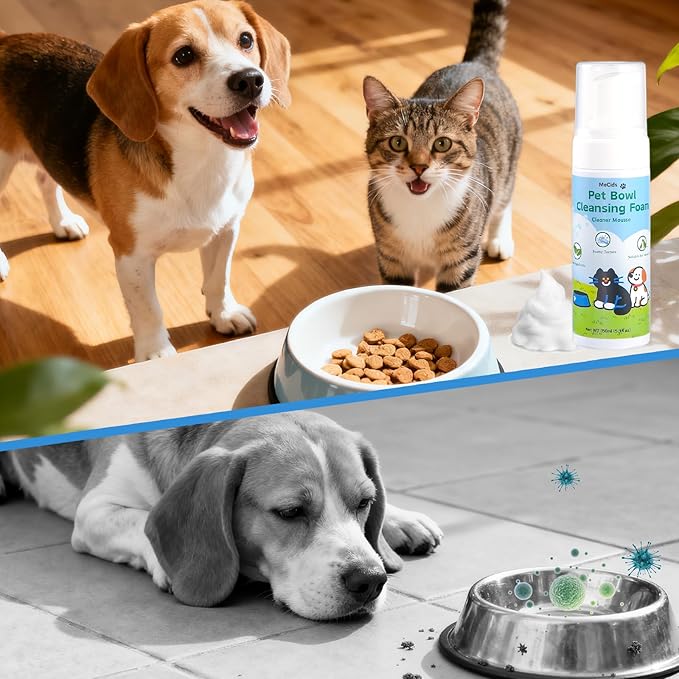 MeCids Pet Bowl Cleaning Mousse – Pet Bowl Cleaner, Natural Plant-Based, Safe & Non-Toxic, Powerful Foam for Effective Cleaning, Suitable for Cat & Dog Bowls, Pet Toys, and More