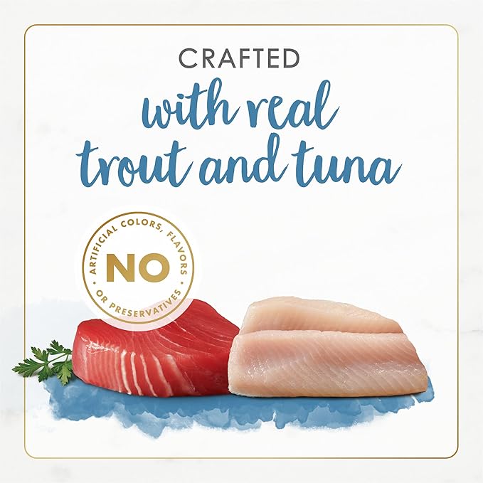 Fancy Feast Purina Grain Free Wet Cat Food Pate Gourmet Naturals Trout and Tuna Recipe - 3 oz. Cans,(Pack of 24)