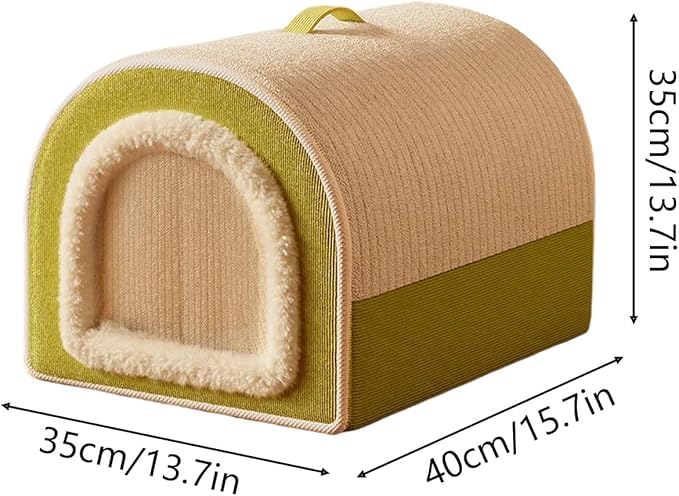 Outdoor Cat Houses, Winter Pet Indoor House Cat Mat, Washable Warm Plush Enclosed pet Bed, Shelter for Kitten/Puppy/Living Room/Bedroom/Playing Resting Napping