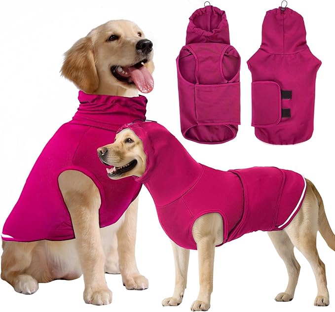 Thunder Vest for Dogs Anxiety, Dog Thunder Jacket for Thunder, Fireworks, Vet Visits & Separation, Keep Pet Calm Without Medicine, Anti Anxiety Vest for Dogs and Cat Body and Ear（Pink，XL）