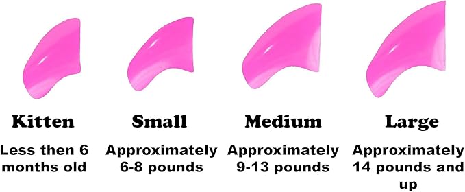 6 Month Supply Soft Nail Caps for Cats Lipstick Pink Medium - Extra Adhesives