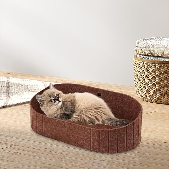 Cat Scratcher Bed Cat Scratching Board Furniture Protector Breathable Cats Kittens Pet Supplies Detachable Comfortable Basket, Coffee