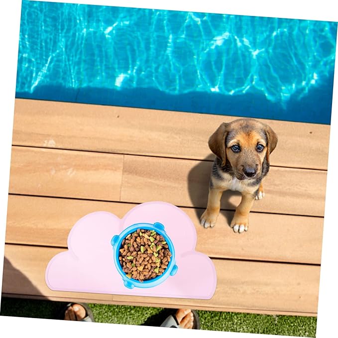 2pcs Dog Food Mat Silicone Pet Placemat Heat Resistant Non-Slip Dog Feeding Pad Cat Feeding Watering Supplies