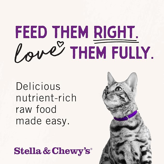 Stella & Chewy's Freeze-Dried Raw Cat Dinner Morsels - Premium Chicken Recipe with 98% Cage-Free Meat & Organs - Natural Grain-Free Cat & Kitten Food - Made in USA - 8 oz
