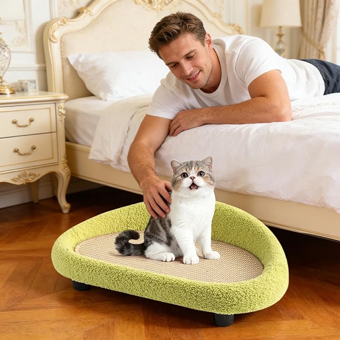 Cat Lounger Scratcher - Sisal Large Lounge Nest | Scratching Pad,for Home Living Room Apartment Dorm Patio Balcony Porch Corner