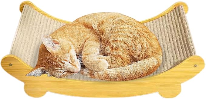2 in 1 Cat Scratcher Sisal Chair Bed, Wear-Resistant Cat Scratching Bed Lounge Chair Indoor Scratching Board for Furniture Protection
