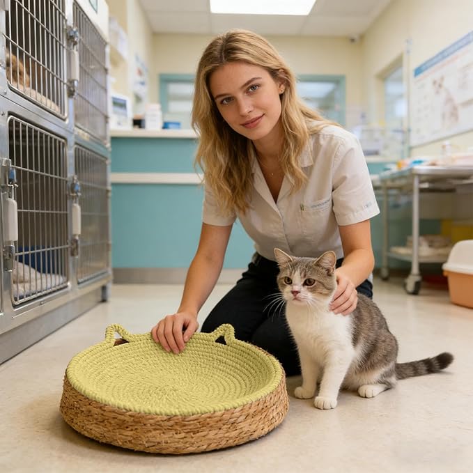 Breathable Cotton Rope Woven Durable Interactive ClawCare FurnitureProtecto Antislip Lightweight Activity Exercise Enrichment Play Kitten Grooming Protection Home Living