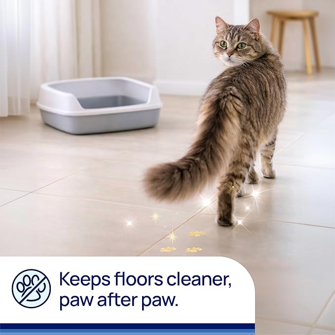 Litter Pearls Tracksless Unscented Non-Clumping Crystal Cat Litter with Odorbond, 7 lb, White, Clear and Blue Crystals