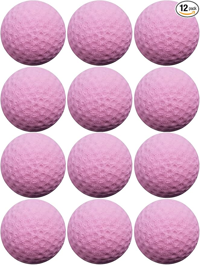 Cat Golf Balls for Indoor Kitten Toys - Interactive Sponge Foam Soccer Balls (Magenta)