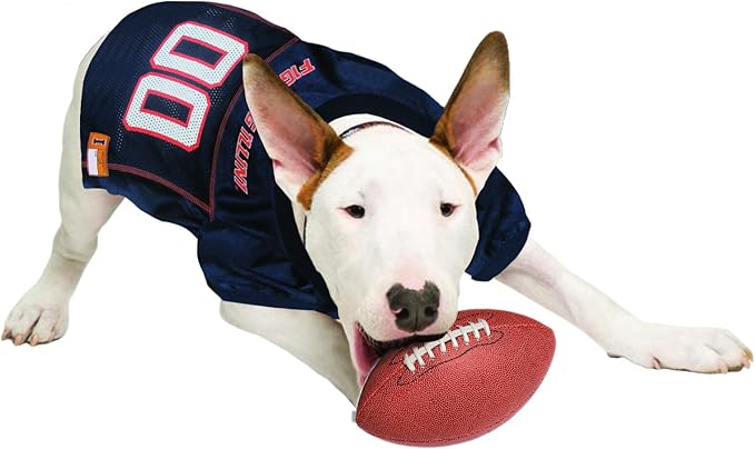 Pets First NCAA College Illinois Fighting Illini Mesh Jersey for DOGS & CATS, Medium. Licensed Dog Jersey with your Favorite Football/Basketball College Team