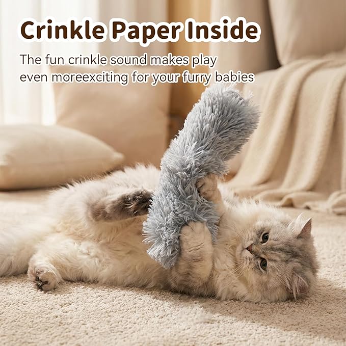 Cat Toys 3 Pack Catnip Pillows, Soft and Durable Crinkle Sound with Catnip Inside, Interactive Cat Toy Indoor Cats Kitten Kicker, Promotes Kitty Exercise Toys Mothers Day Gifts Solid