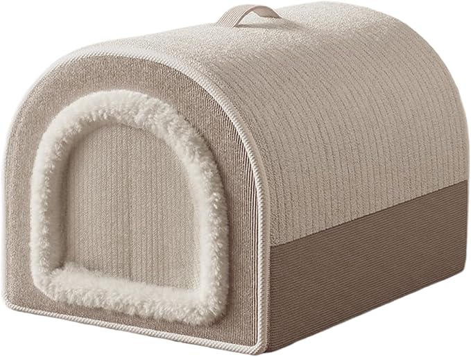 Outdoor Cat Houses, Winter Pet Indoor House Cat Mat, Washable Warm Plush Enclosed pet Bed, Shelter for Kitten/Puppy/Living Room/Bedroom/Playing Resting Napping