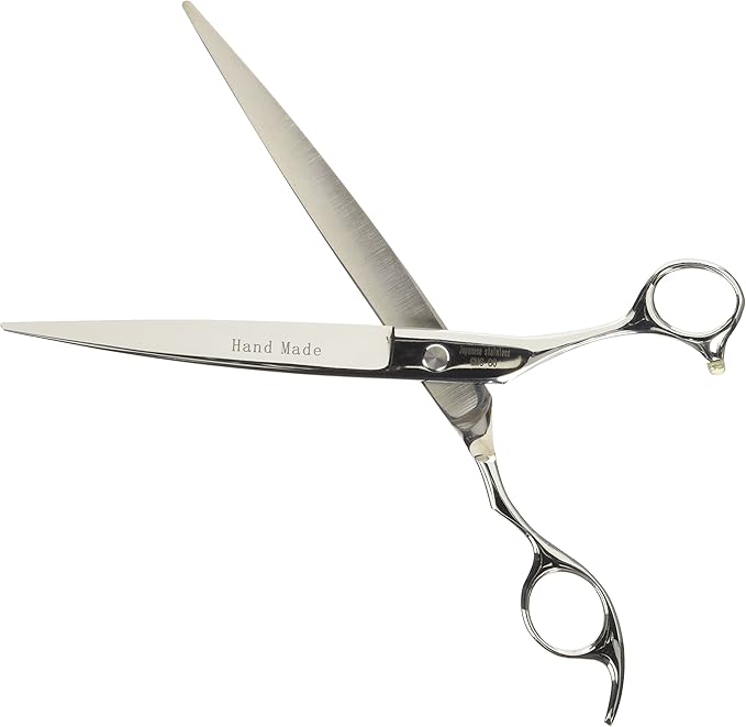 ShearsDirect 8-Inch Professional Ergonomic Grooming Shear with Off-Set Handle and Fixed Finger Rest