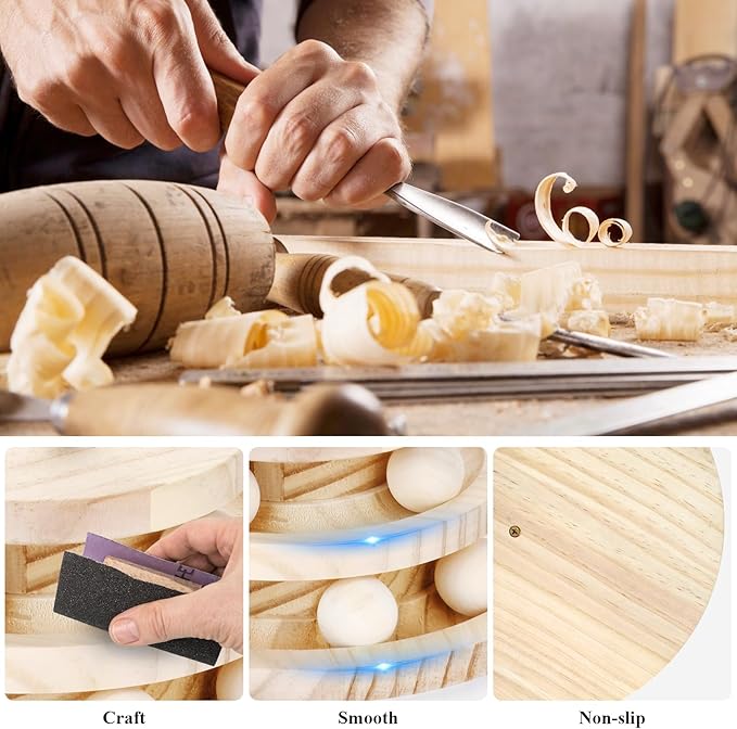 Cat Toy Track Ball with Bell Teaser Wand - Double-Layer Tower Roller, Interactive Wooden Cat Toy for Mental & Physical Exercise, Double Fun for Kittens & Cats