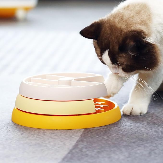 Removable Pet Bowl - Ergonomic Cat Bowl, 21x21x8cm Kitten Feeder with Stable Bottom, Pet Food Vessel Accessories, Feeding & Watering Supplies Bowls, Mealtime Cat Accessory for Pets