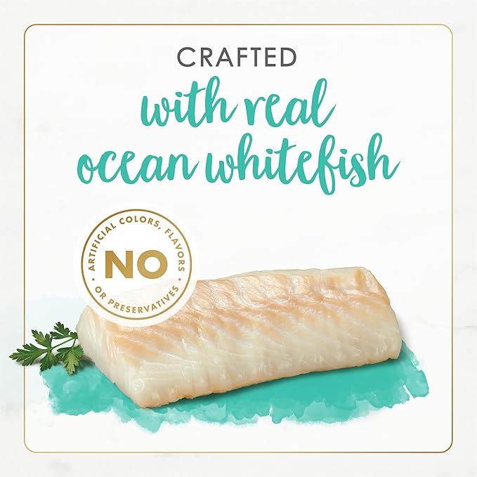 Fancy Feast Purina Wet Cat Food Pate Gourmet Naturals Ocean Whitefish Recipe - 3 oz. Cans,(Pack of 24)