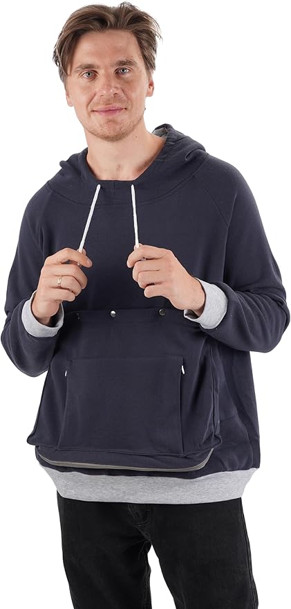 LINYUCHEN Cat Dog Carrier Hoodies – Puppy Kitten Carrying Sweatshirt Large Pet Pocket Pullover Top – Unisex Kangaroo Hoodies