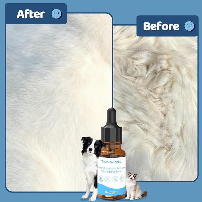 2 Pack No-Rinse Coat Care Essence for Dogs & Cats | Includes Fine Mist Spray Bottle (60ml/2oz Refillable) to Nourish & Shine | Conditioning Formula Soothes Skin, Pomegranate Scent (Transparent)