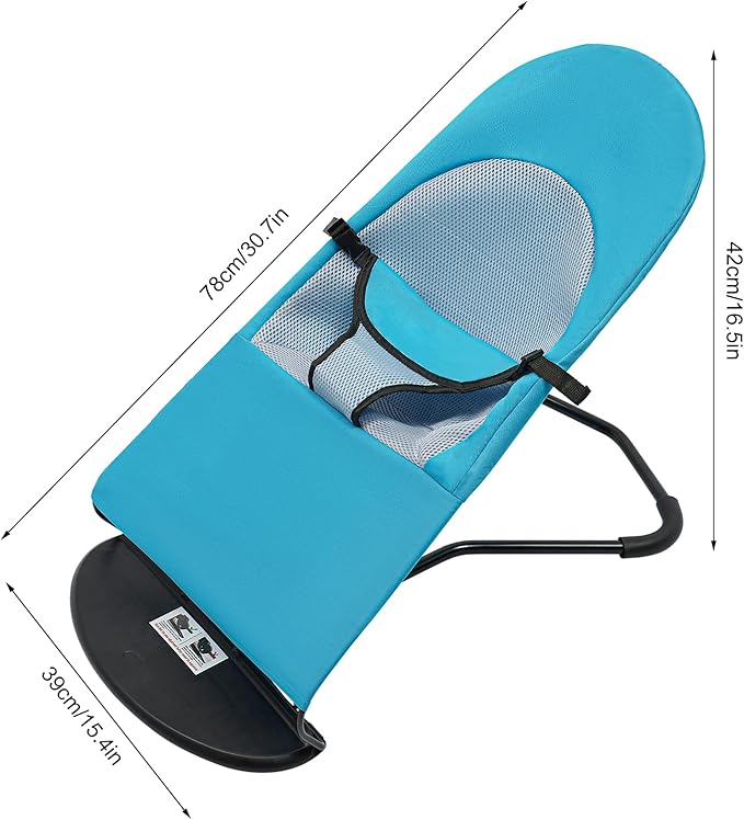 Pet Rocking Chair Solid Color Breathable Dog Bed Chair Portable Foldable Dog Cat Chair for Small Pets Weighing Less Than 33.07 lbs, 3 Levels Adjustable Height, Washable&Removable (Blue)