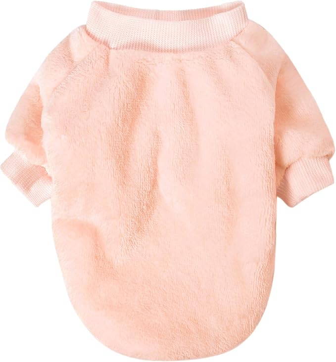 Dog Sweater | 3-Pack Clothes Jackets XXS - XXL for Small Dog Breed (Male & Girl), Soft Winter Coats Sweaters for Dogs and Cats, Pet Apparel Outfits (Ballet Pink,Light Blue,Peach, X-Small)