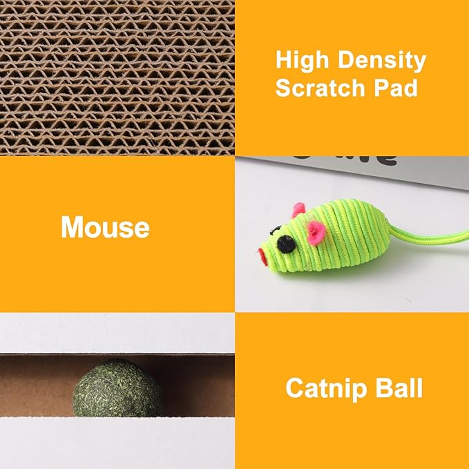 Cat Laptop Scratcher, Cat Scratcher Cardboard, Interactive Toys, Kitten Supplies and Stuff for Indoor Cats