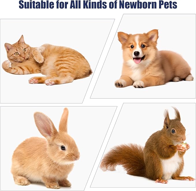 REDDOUDOU Newborn Puppy Kitten Small Animal Sterile Mucus Extractor Suction Catheter, Animal Kid Puppy Kitten Tube Feeding Kit 8 FR Red Feeding Tubes with 20ml Syringes and Bulb Aspirator