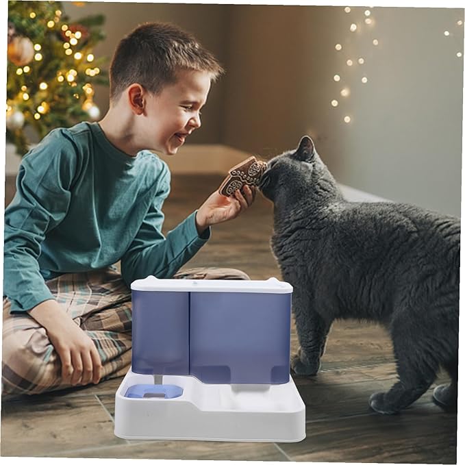 Large Capacity Automatic Pet Water Feeder Bowl with Neck Protection for Cats and Dogs Designed to Reduce Wet Hair and Stomach Pressure and Convenient Drinking Dispenser for Young