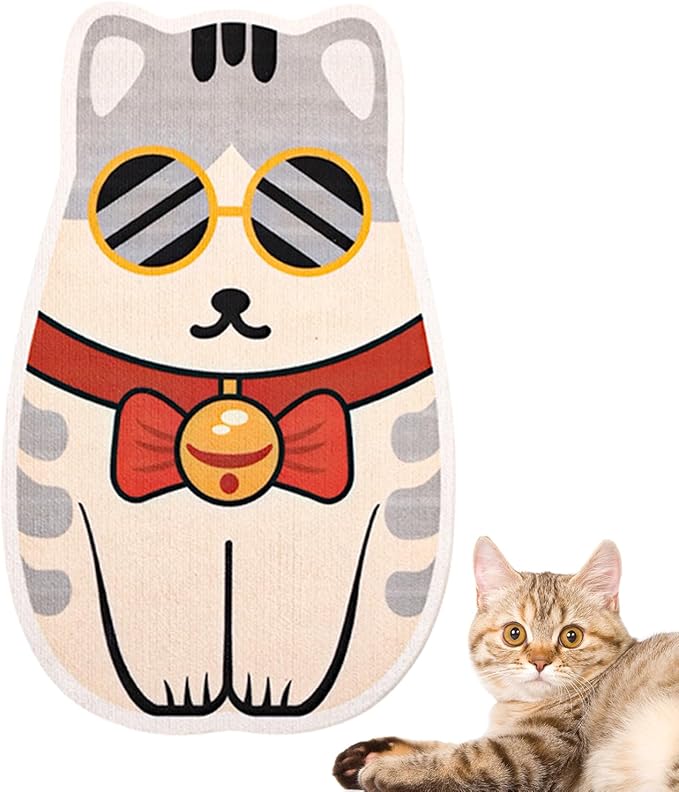 Cat Scratcher,Self-Adhesive Flexible Funny - Cat Scratch Pad Cute Wall Decor,for Climbing Indoor Pet Couch Bed Carpet Door Floor Home Decor Protection