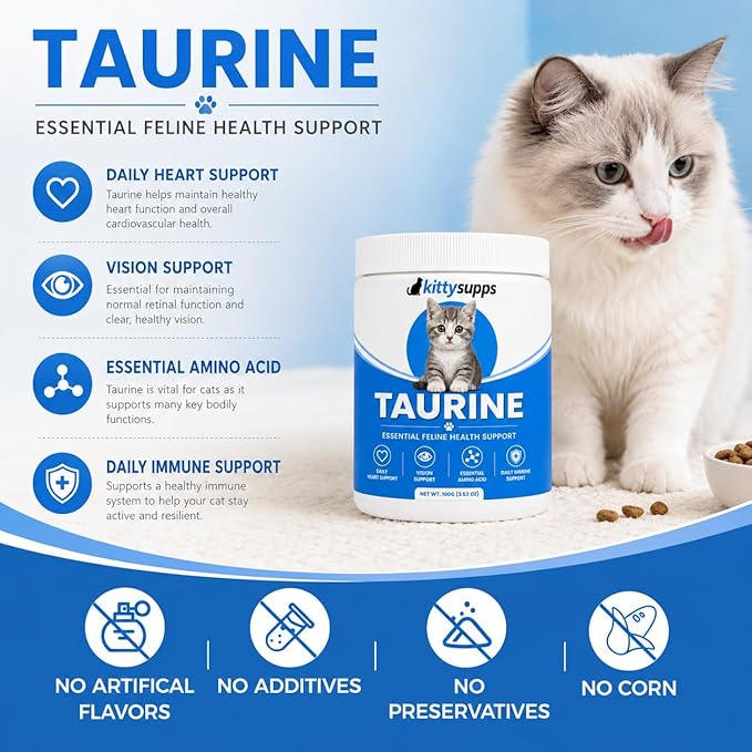 Taurine for Cats, Soft Cat Chews with Taurine, Daily Cat Treats for Easy Feeding, Tasty Pet Care Chews