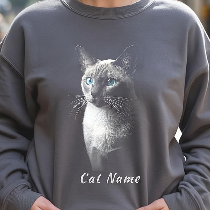 Custom Name Tonkinese Cat Apparel - Premium Unisex Lifestyle Top | Personalized Heritage Cat Owner Gift | Artistic Minimalist Tonkinese Silhouette Shirt