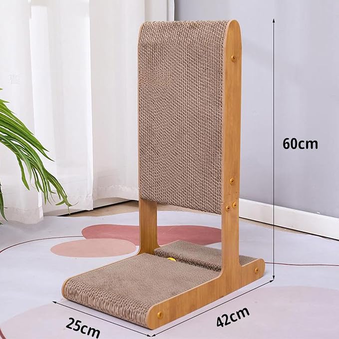 Baoblaze T Shaped Cat Scratcher Bed Cat Scratching Board Rest and Play Wear Resistant for Indoor Supplies Furniture Protector, Style A