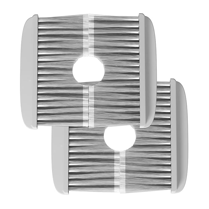 Pet Door Brush for Cat Door and Indoor Door Frame, Self Cleaning Hair Catcher, Gentle Grooming Grey, Plastic and Nylon Bristles (1)
