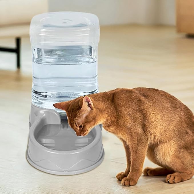 Large Capacity Pet Drinking Dispenser - Automatic Cat Dog Feeder, Bowl | Watering Station for Small Medium Puppy Kitten Animals, Spill Resistant Household Indoor Supply