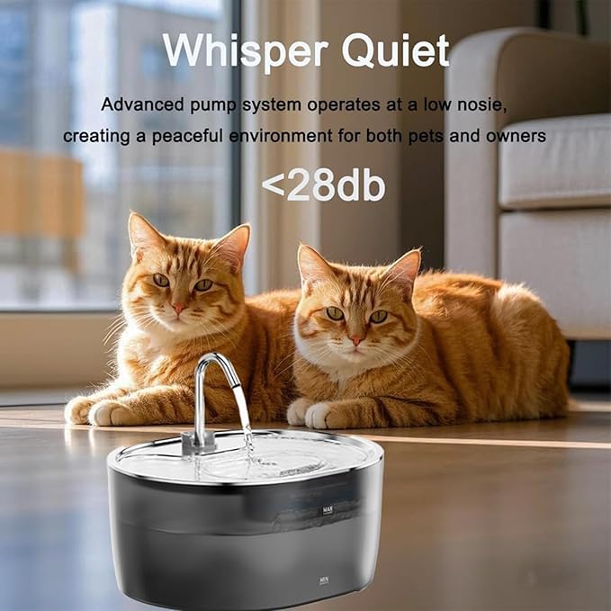 SelfCleaning Cats Water Bowl with Stainless Steel Spouts Automatic Water Flows Systems for Multiple Pet Watering Supply Large Capacity Pet Drinking Bowl