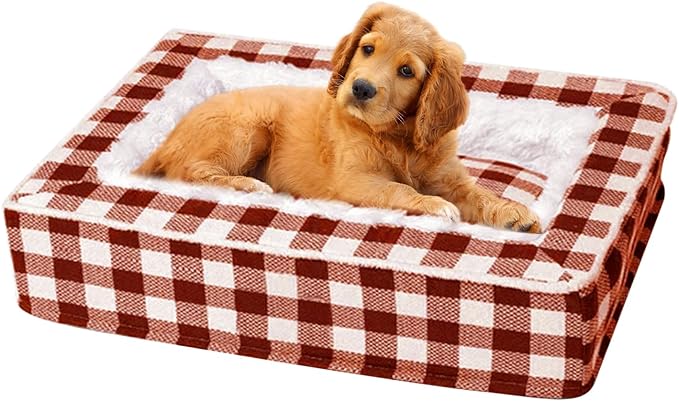 Washable Dog Bed,Soft Pet Calming Sleeping Nest Furniture | Pet Bed for Puppy and Kitten with Anti-Slip Bottom,for Living Room Crate Interior Bedroom Home
