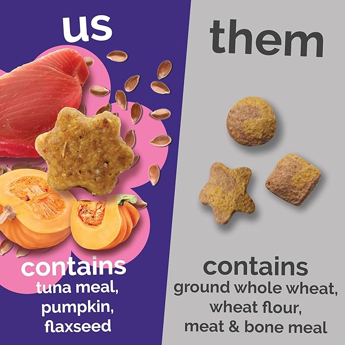 Fruitables Cat Treats - Crunchy Treats for Cats - Healthy Low Calories Packed with Protein - Free of Wheat, Corn and Soy - Made with Real Salmon, Tuna, Chicken - 2.5 Oz (3 Pk)