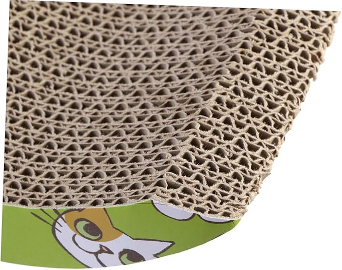 GANAZONO Durable Corrugated Board Cat Scratcher Pad Lightweight W Shaped Cat Bed for Natural Claw Protects Furniture from Scratching Random Color