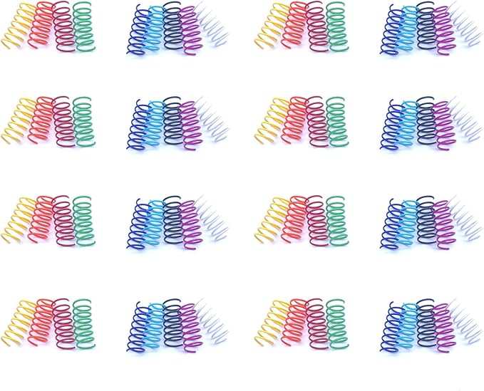 9 Colors Cat Spring Toy, Colorful Springs Self-Play Cat Toys for Indoor Cats,Interactive Cat Toy, Cat Kittens Spiral Coil Springs for Swatting,Biting,Hunting,Pouncing 9PCS