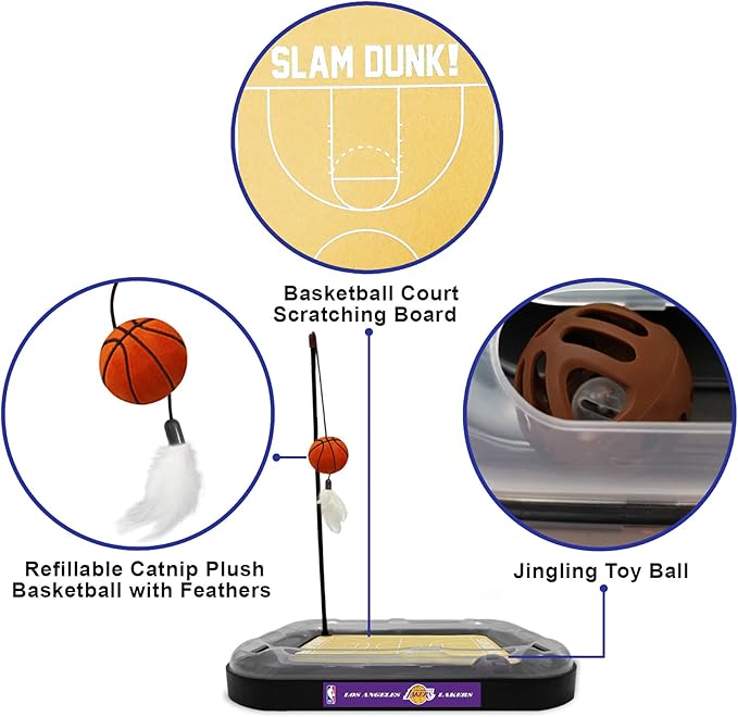 LA Lakers Basketball Cat Scratcher Toy