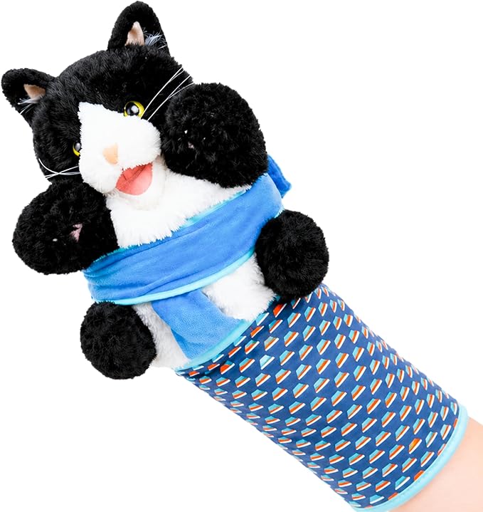 Cat Wrestling Glove Puppet – Interactive Hand Glove with Protective Sleeve, Durable Enrichment Toy for Cats & Kittens, Safe Boredom Relief