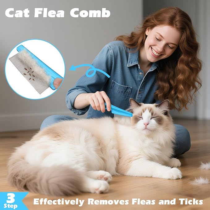 Cat Grooming Supplies, Meet All Your Pet's Daily Grooming Needs (Blue)
